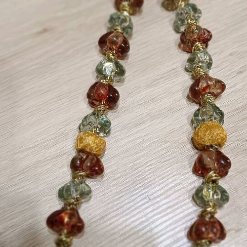 Set of two glass worry beads used