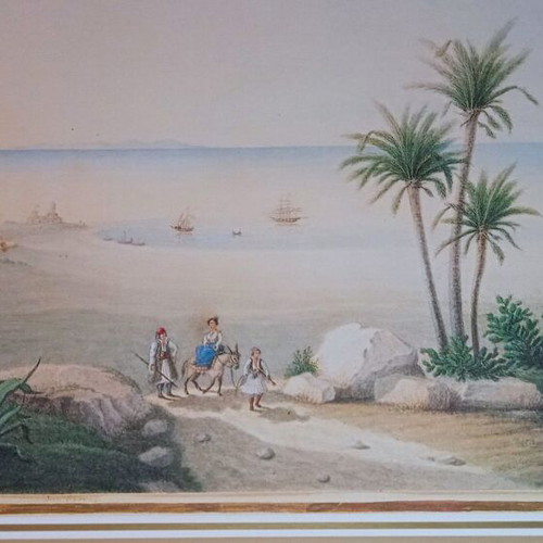 Athens watercolors used, 6 orientalist artworks