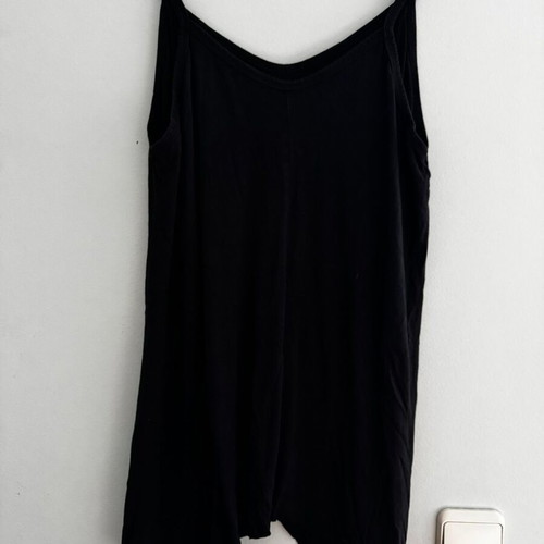 Asymmetric black blouse