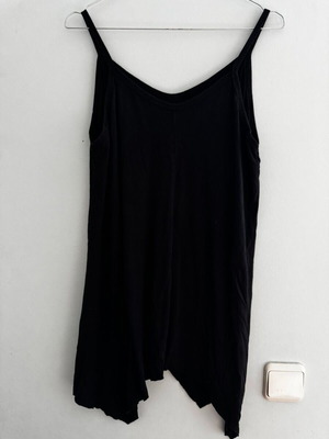 Asymmetric black blouse