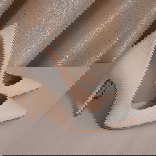 Γόβες Sante δερμάτινες με σχέδιο σαν καινούργιο, μέγεθος 40, άσπρες