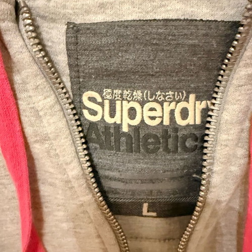 Superdry women's hoodie jacket like new, gray, size L