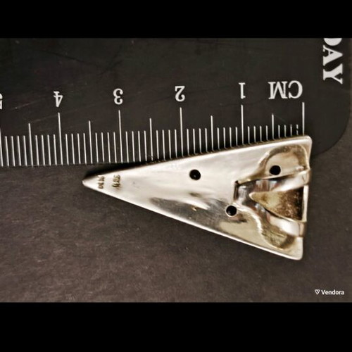 Silver-gold set 585/925, ring and pendant with sandblasting like new