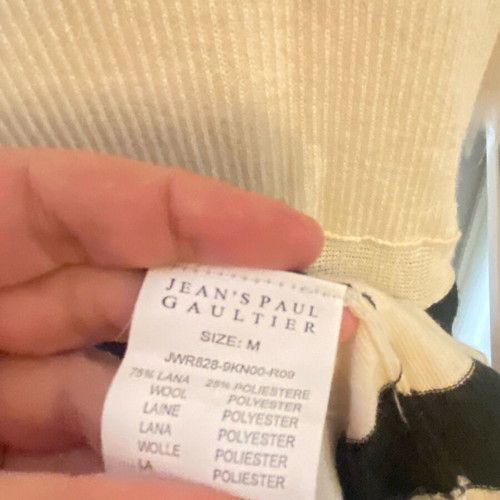 Jean Paul Gaultier dress size M like new, black and white