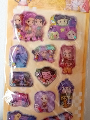 3D Water Shaker Stickers Card - K-Pop Demon Hunters