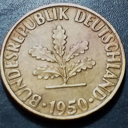 Set of 6 used old coins from Germany and Australia