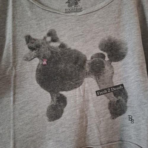 Boom Bap crop top vintage, size S, grey