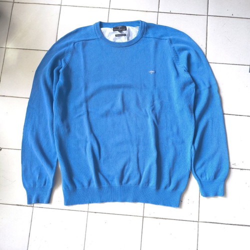 Finch Hatton cotton sweater size L like new, blue