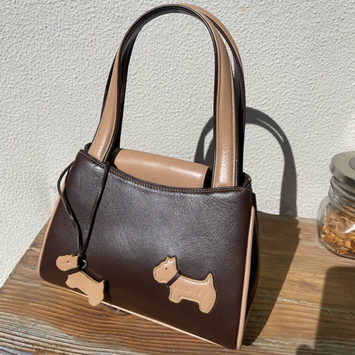 Radley leather handbag like new, brown and beige