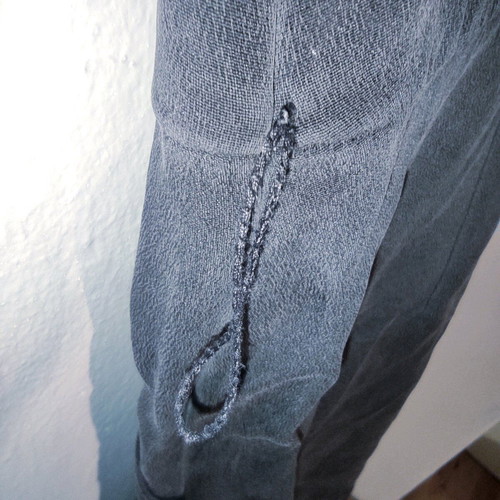 Whistler dress used, 100% silk bluish gray, size L