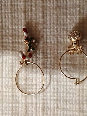 Christmas Earrings Set New, Gold Color