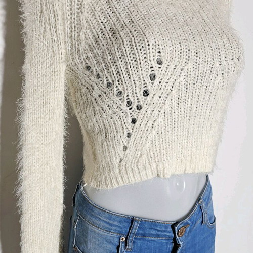 Divided knitted top by H&M like new, soft, ecru color
