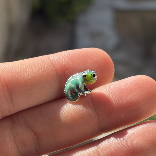 Pandora Pascal Disney color-changing charm, green and silver
