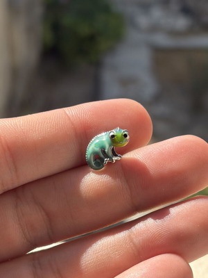 Pandora Pascal Disney color-changing charm, green and silver