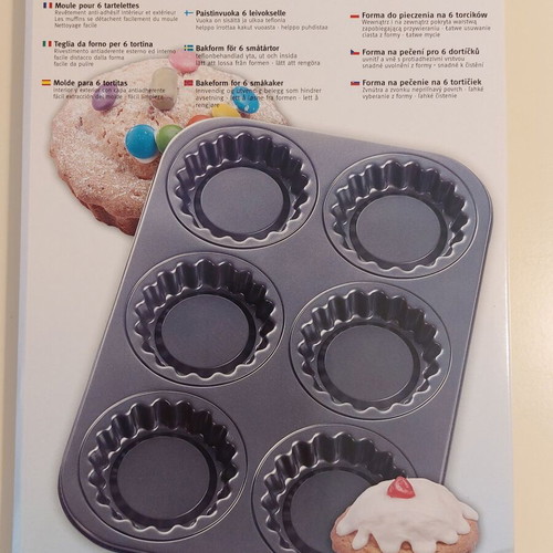 Nonstick baking tin for 6 tartlets new