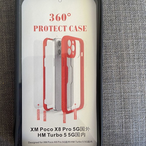 Protective case XM Poco X8 Pro black with transparent back new