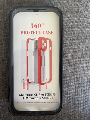 Protective case XM Poco X8 Pro black with transparent back new