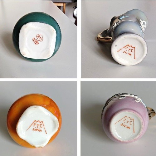 Vintage Japanese porcelain decorative vases like new