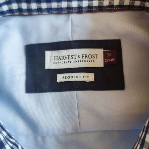 J. Harvest & Frost Premium Light Blue Men's Shirt M 39/40 like new, 100% cotton