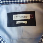 J. Harvest & Frost Premium Light Blue Men's Shirt M 39/40 like new, 100% cotton