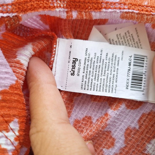 Sinsay floral short shirt like new, large