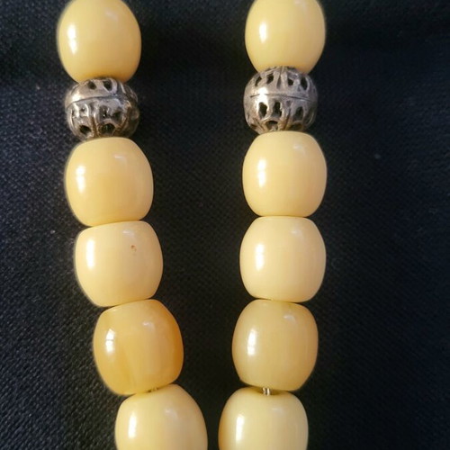 Komboloi from royal amber and 925 silver like new