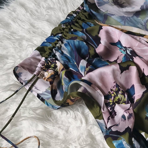 Zara floral satin jumpsuit size S like new