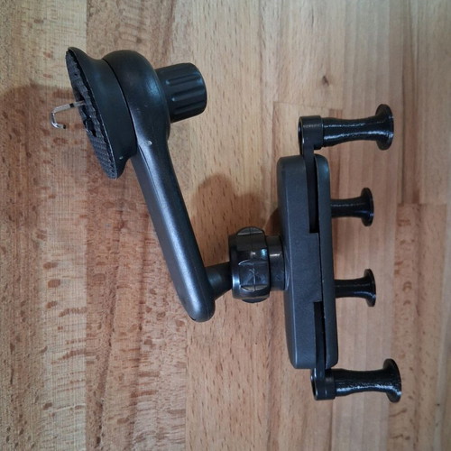 Car air vent phone holder like new with adjustable hook