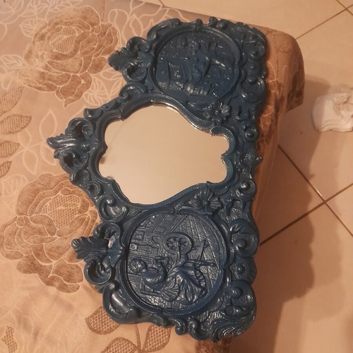 Vintage mirror made of resin used