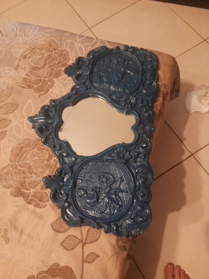 Vintage mirror made of resin used