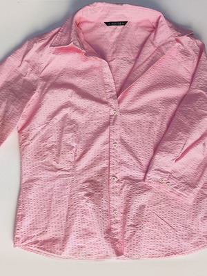 Eterna Pink Piqué Shirt like new, size M, 100% cotton