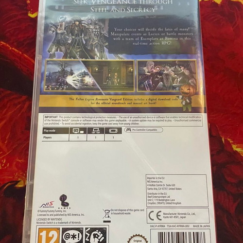 Fallen Legion: Revenants Vanguard Edition Nintendo Switch game new sealed