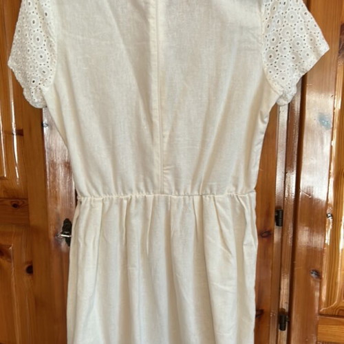 Linen cotton white dress Esmara used, size M