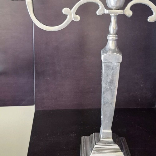 Bronze nickel-plated candelabrum 3-position used