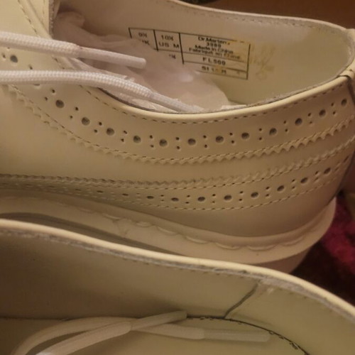 Dr. Martens white leather shoes size 44 new