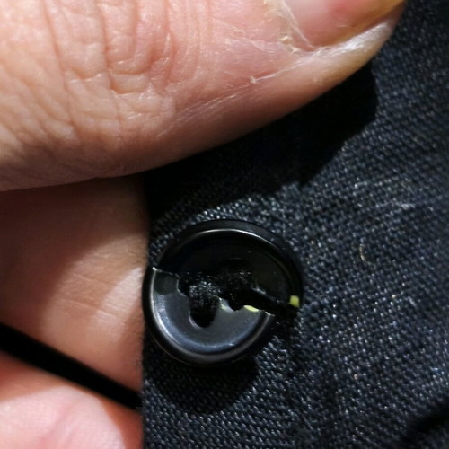 Black linen shirt with chest gathers like new