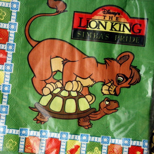 Vintage 90's Lion King Simba's Pride party set 20 napkins 10 cups Bibo new
