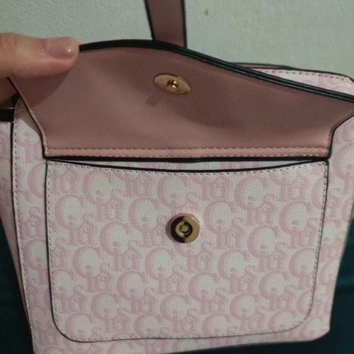 Pink crossbody bag new with gold details