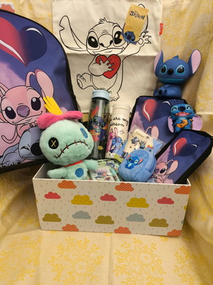 Disney Stitch and Scrump gift set with plush toys and accessories, new
