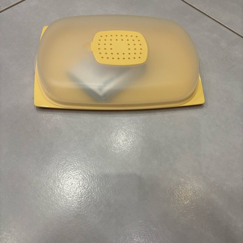 Tupperware low cheese container with filter