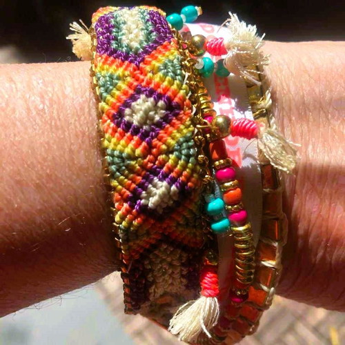 Hipanema bracelet new, multicolor, magnetic clasp