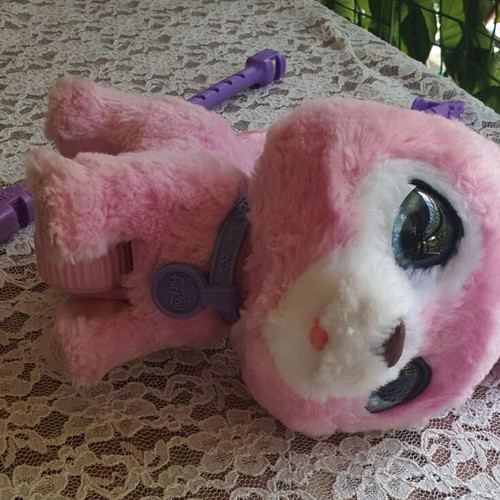 Plush dog with stick like new, barking toy