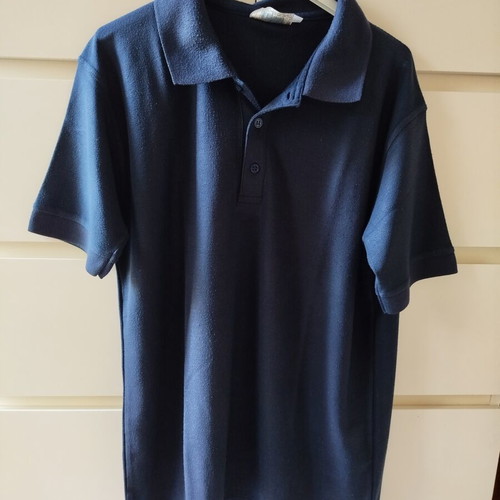 Earthbound men's polo shirt, dark blue, size L