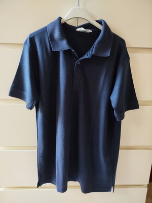 Earthbound men's polo shirt, dark blue, size L
