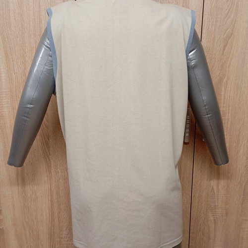 Times blouse used, size L/XL, beige and blue