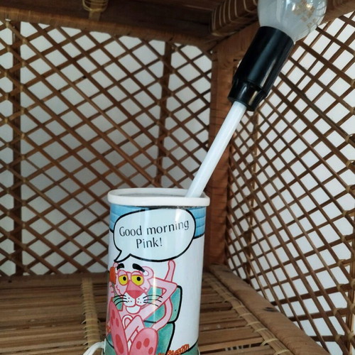 Vintage table lamp like new with the Pink Panther