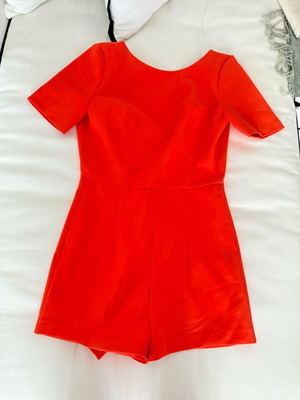 Zeep Kilot Orange Short One-Piece Romper like new, size XS