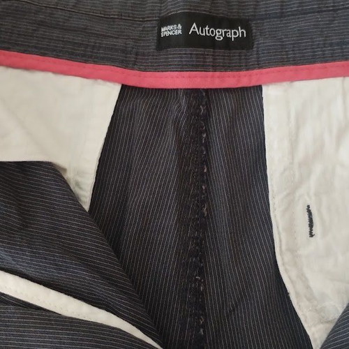 Marks & Spencer Autograph men's striped bermuda shorts set, size 34