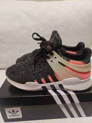 Adidas Equipment women's athletic shoes, black and pink, size 38