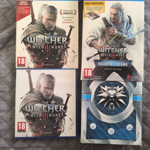 Witcher 3 Wild Hunt PS4 with Hearts of Stone expansion like new